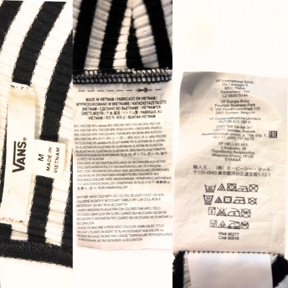 Vans Black & White Ribbed Tank Size M - Picture 7 of 7